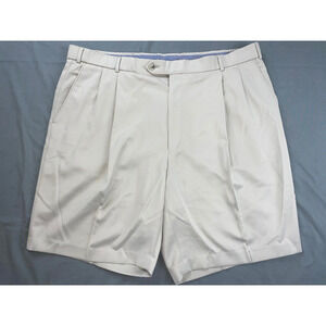 Ballin Comfort "EZE" Washable Double Pleat Microfiber Chino Shorts. 40, EUC!!